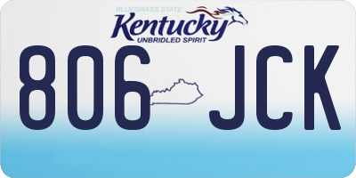 KY license plate 806JCK