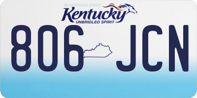 KY license plate 806JCN