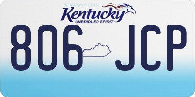 KY license plate 806JCP