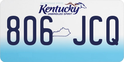 KY license plate 806JCQ