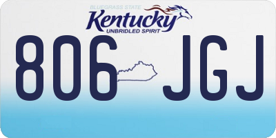 KY license plate 806JGJ