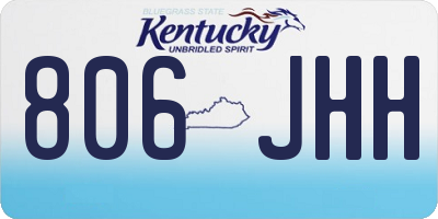 KY license plate 806JHH