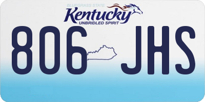 KY license plate 806JHS