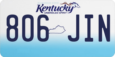 KY license plate 806JIN