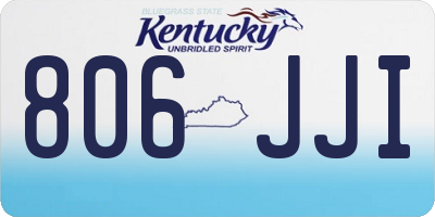 KY license plate 806JJI
