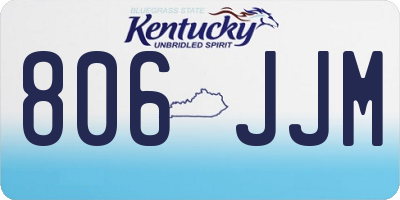 KY license plate 806JJM