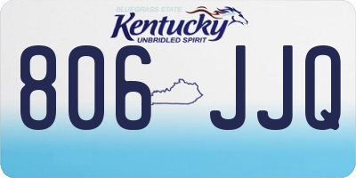 KY license plate 806JJQ