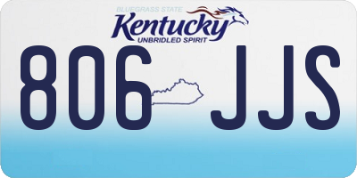 KY license plate 806JJS