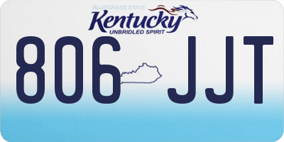 KY license plate 806JJT