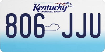KY license plate 806JJU