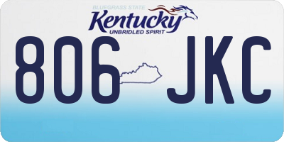 KY license plate 806JKC