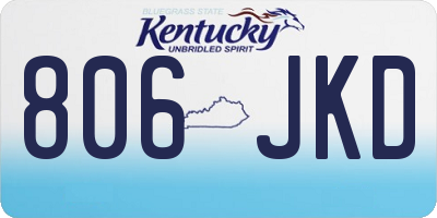 KY license plate 806JKD