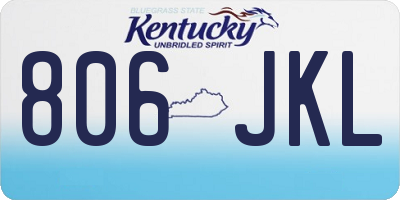 KY license plate 806JKL