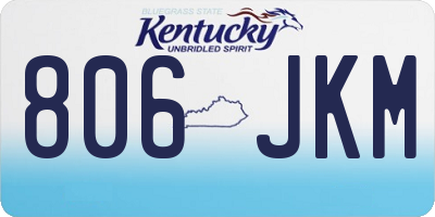 KY license plate 806JKM