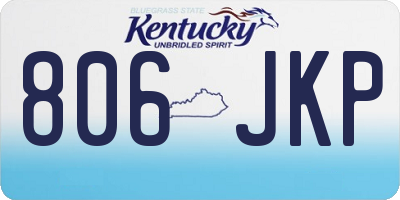 KY license plate 806JKP