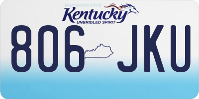 KY license plate 806JKU