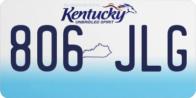 KY license plate 806JLG