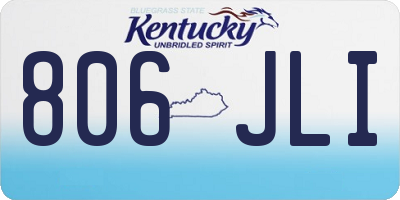 KY license plate 806JLI