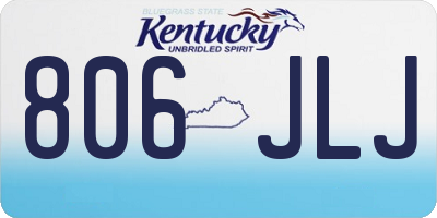 KY license plate 806JLJ