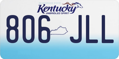 KY license plate 806JLL
