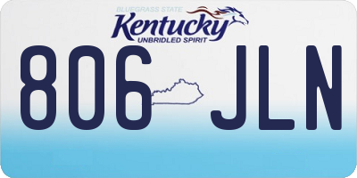 KY license plate 806JLN