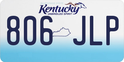 KY license plate 806JLP