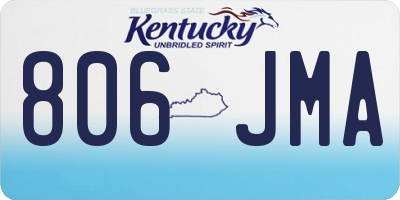 KY license plate 806JMA