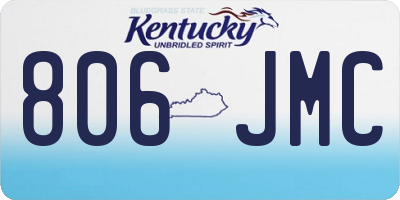 KY license plate 806JMC