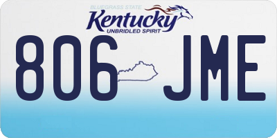 KY license plate 806JME