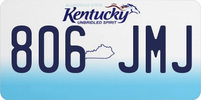 KY license plate 806JMJ
