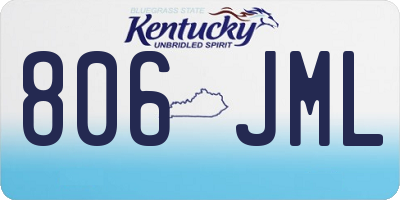 KY license plate 806JML