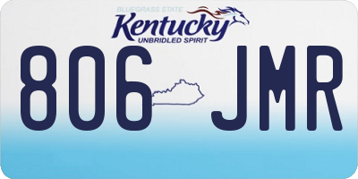 KY license plate 806JMR