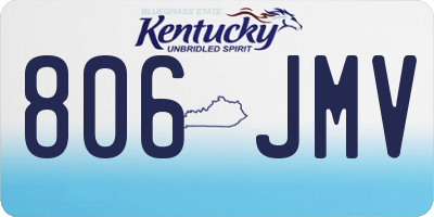 KY license plate 806JMV