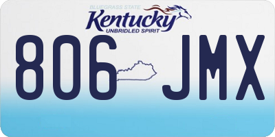 KY license plate 806JMX