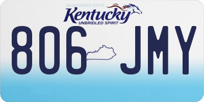 KY license plate 806JMY