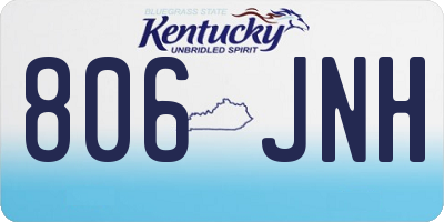 KY license plate 806JNH
