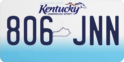 KY license plate 806JNN