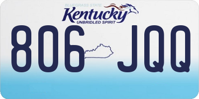 KY license plate 806JQQ
