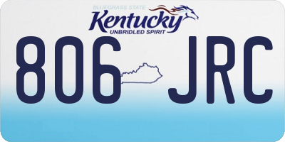 KY license plate 806JRC