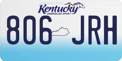 KY license plate 806JRH