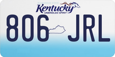 KY license plate 806JRL