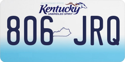 KY license plate 806JRQ