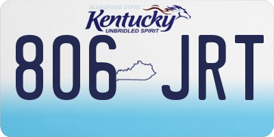 KY license plate 806JRT