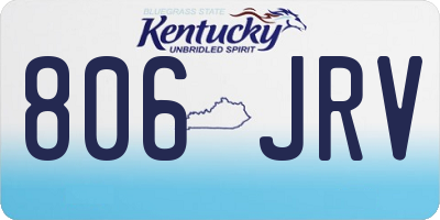 KY license plate 806JRV