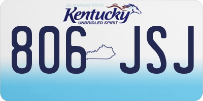 KY license plate 806JSJ