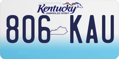KY license plate 806KAU