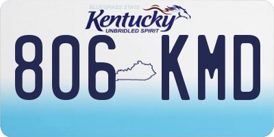 KY license plate 806KMD