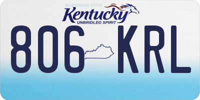 KY license plate 806KRL