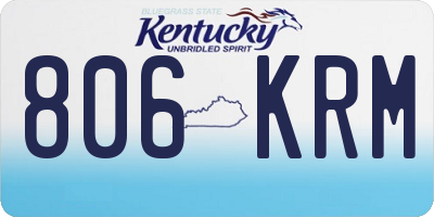 KY license plate 806KRM