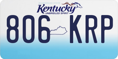 KY license plate 806KRP